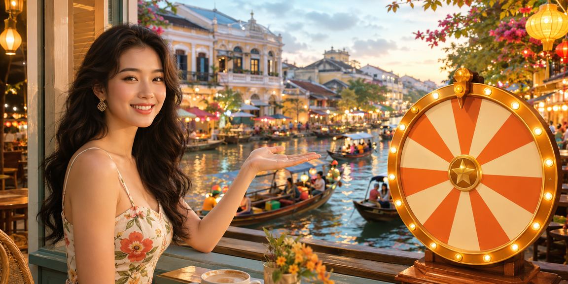 Người dùng Hà Nội chơi quay số may mắn trực tuyến bên bàn làm việc tối
